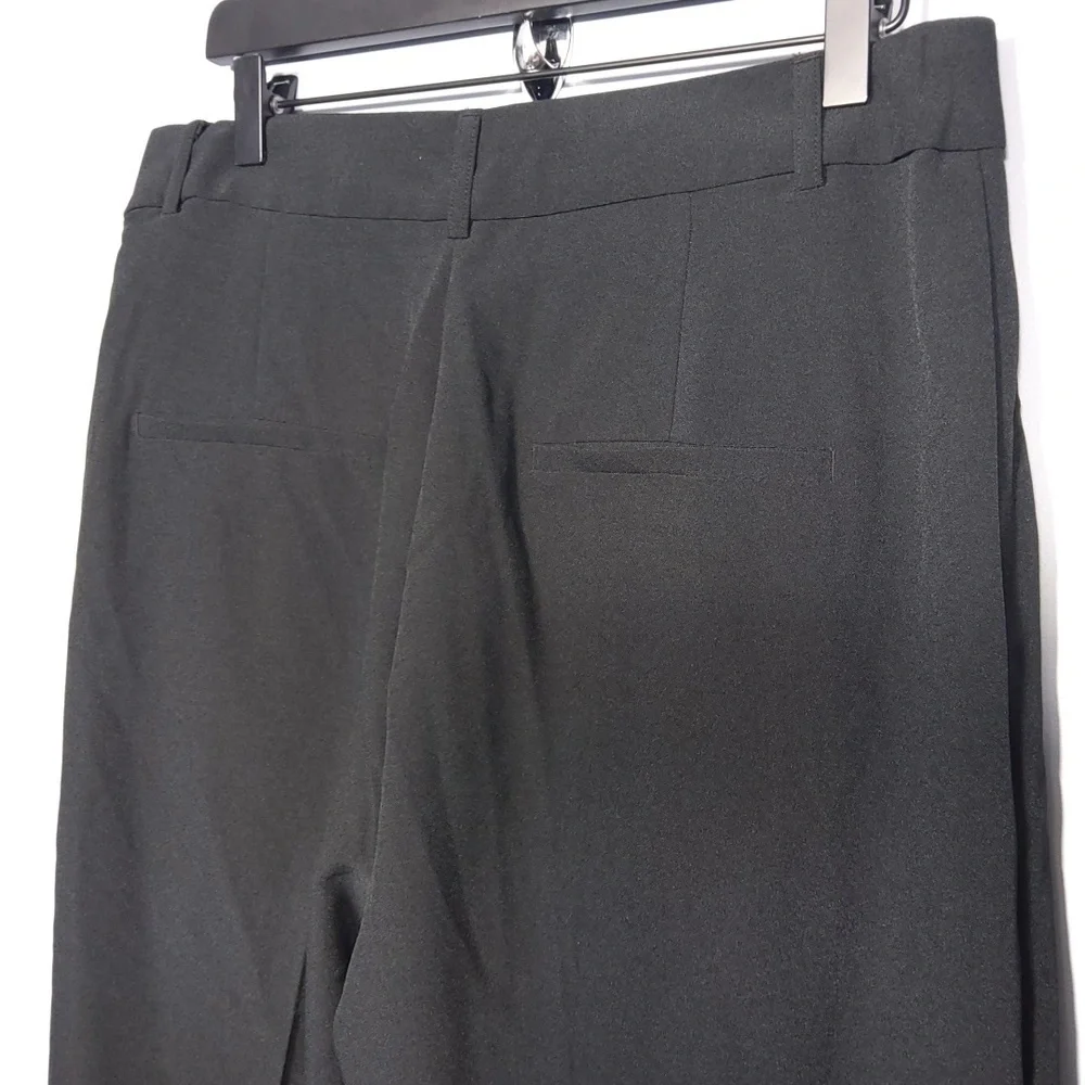 Shinestar Woven Pleated Boyfriend Black Trouser Pants